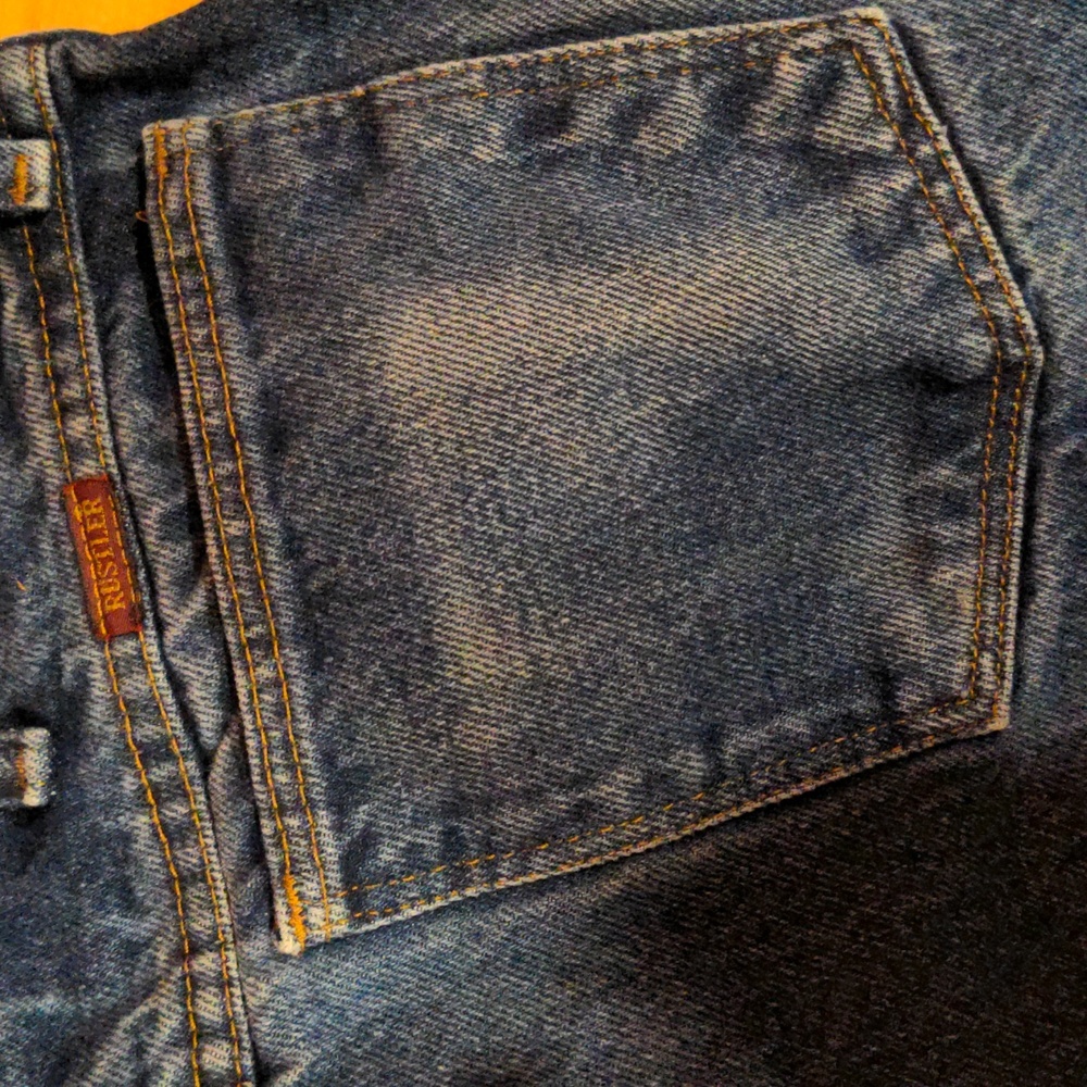 Men's Rustler 32x30 blue jeans 100% cotton - Picture 3 of 7